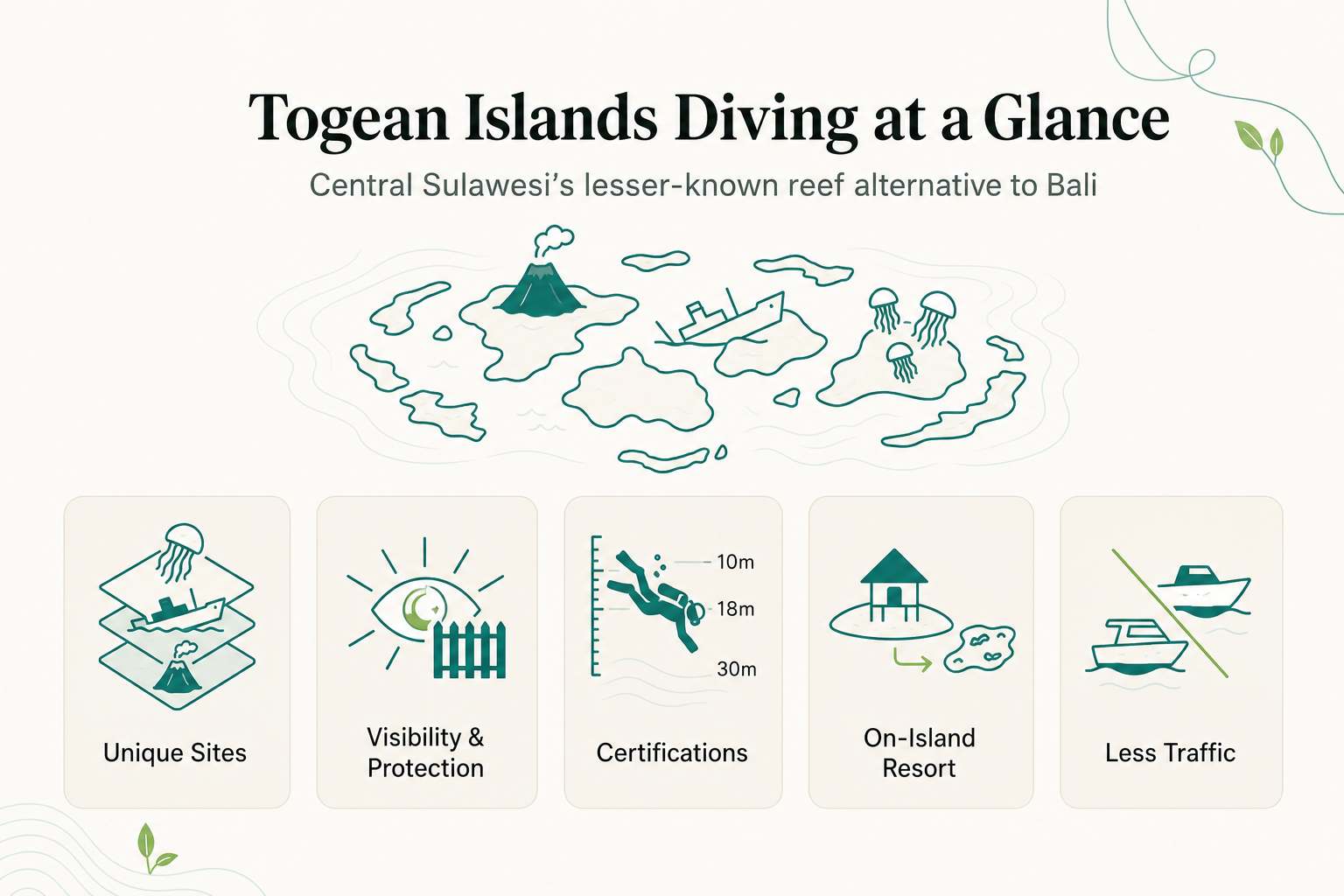 Tauchen außerhalb von Bali entdecken: Warum Zentralsulawesi auf Ihrer Liste stehen sollte - Infografik