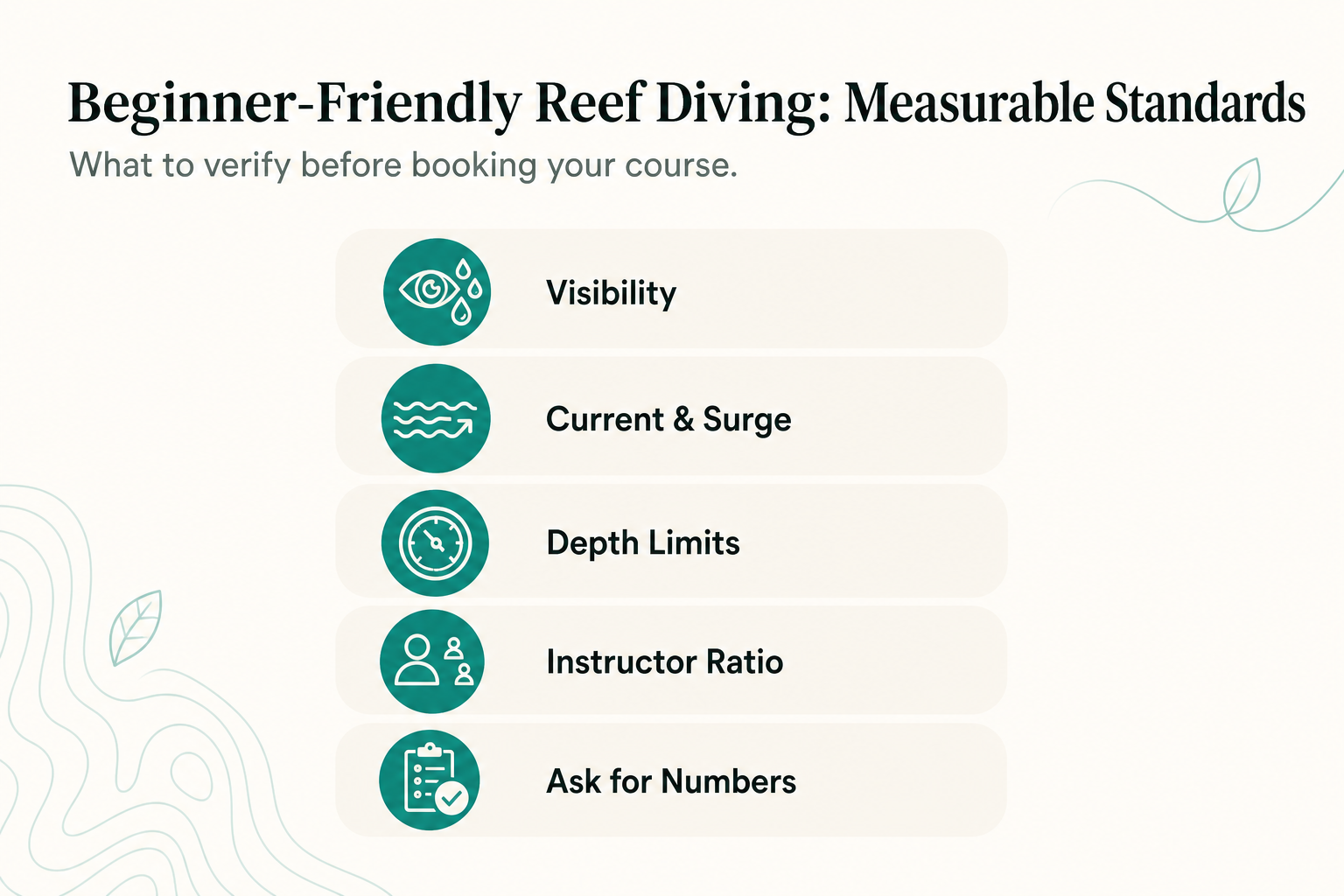 What Beginner-Friendly Actually Means for Reef Diving: A Realistic Standard for Sulawesi - infographic